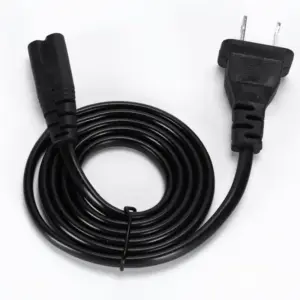 US Plug Power Cable 2pin For Figure 8 Compatible Devices 2 Prong Electrical Cord For Laptop Charger TV Radio Speaker
