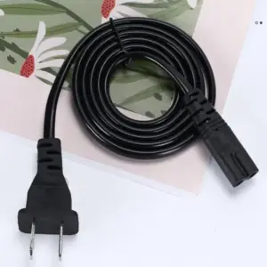 US Plug Power Cable 2pin For Figure 8 Compatible Devices 2 Prong Electrical Cord For Laptop Charger TV Radio Speaker