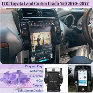 13.6' Car Radio Touch Screen Multimedia Android Auto For Toyota Land Cruiser Prado 150 2010~2017 GPS Navigation Stereo Head Unit