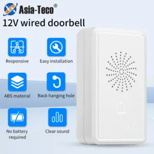 Door Bell 12V Wired Doorbell Ring Buzzer for Door Access Control System ding-dong sound Chime DC 12V Access Control Doorbell
