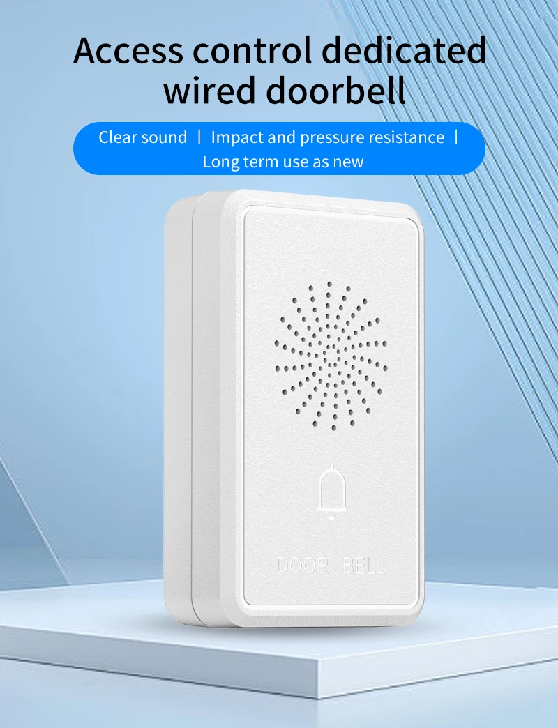 DC 12V Wired Doorbell Access Control Door Bell External Doorbell Loud Ding-dong Ringtones For Access Control System