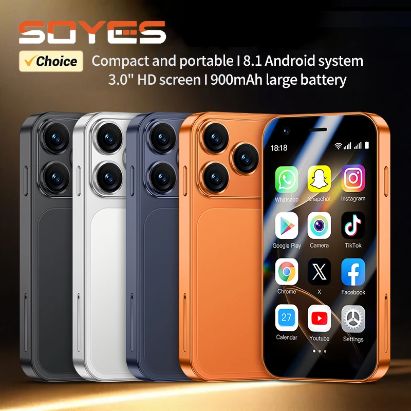 SOYES A17 Mini Android8.1 Smart Phone 3.0 Inches 2GB RAM 16GB ROM Dual SIM Standby Play Store 3G Little Phone
