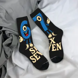67 Six Seven 6-7 Funny Italian Brainrot Gaming Socks Autumn Stockings Gothic Couple Comfortable Socks Running Sports Anti Socks