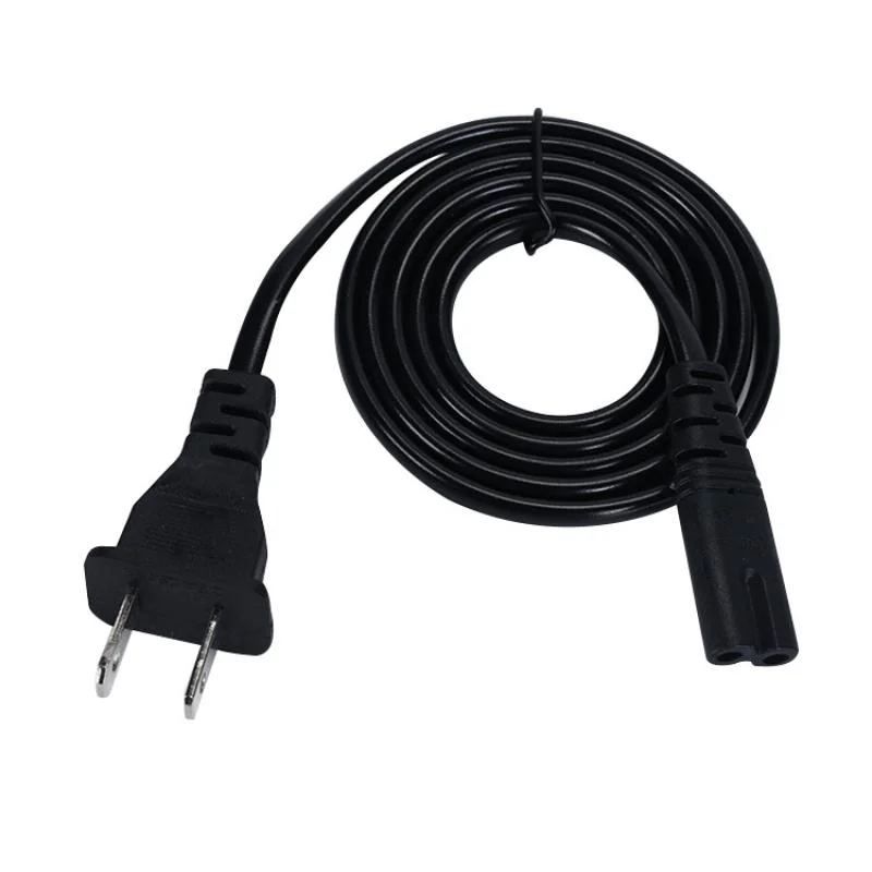 US Plug Power Cable 2pin For Figure 8 Compatible Devices 2 Prong Electrical Cord For Laptop Charger TV Radio Speaker
