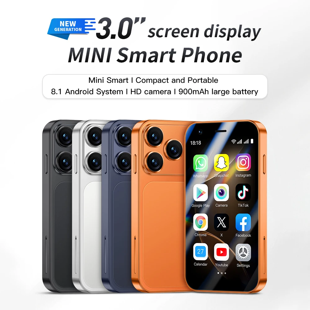 SOYES A17 Mini Android8.1 Smart Phone 3.0 Inches 2GB RAM 16GB ROM Dual SIM Standby Play Store 3G Little Phone - Image 2